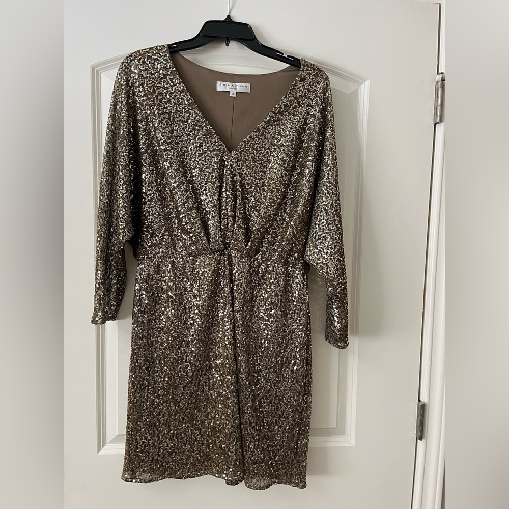 Trina Turk Gold Sequin Dress